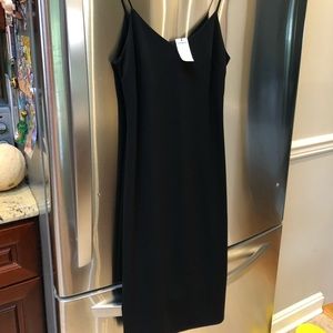 New tags black slip dress. Spaghetti straps